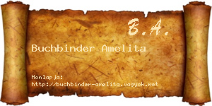 Buchbinder Amelita névjegykártya